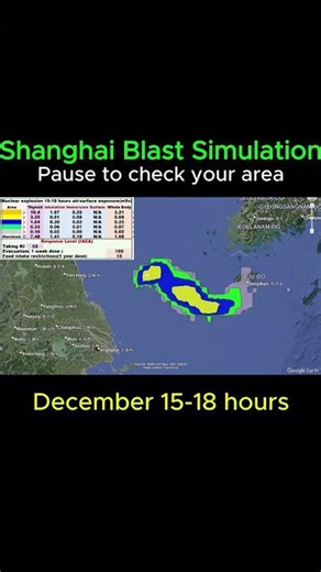 Shanghai, After a Nuclear Bomb.核弹后的上海。 #radiation #news #nuclearbombs #explosion #nuclearweapons