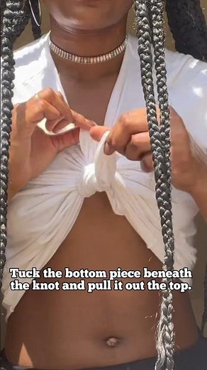 Easy DIY Crop Top in 30 seconds. No cutting. #croptop