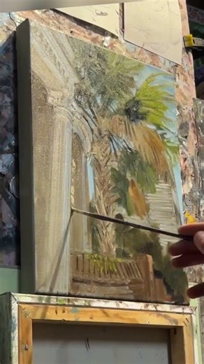 Charleston Masonry 12”x16” oil on canvas #artshorts #oilpaintingtimelapse
