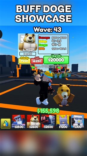 Buff Doge Showcase In Penguin Tower Defense #roblox #robloxshorts #robloxedit #towerdefense #penguin