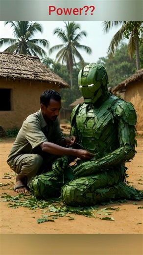 AI Leaf Hero Creation 🌿 | Nature Made Superhero | #ironman #leaf #ai |
