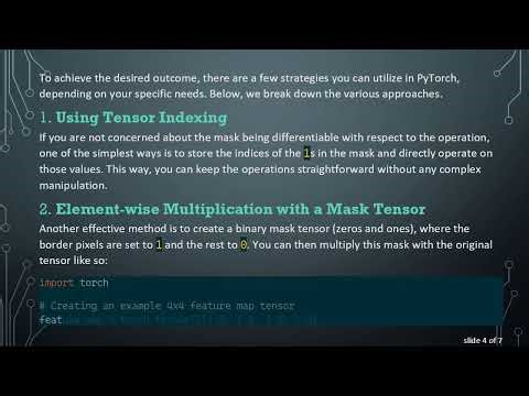 Blacking Out Portions of Image Tensors in PyTorch: A Guide to Differentiable Masks