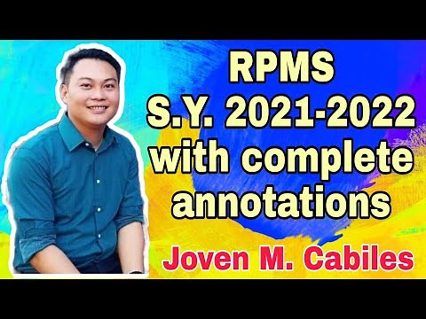 Results-based Performance Management System (RPMS) SY 2021-2022 with COMPLETE ANNOTATION