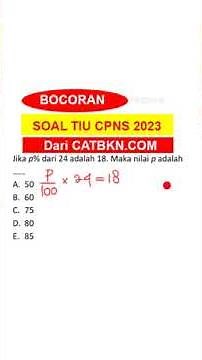 TRIK CEPAT! SOAL TIU CPNS 2023 -CONTOH SOAL CPNS 2023 PART75