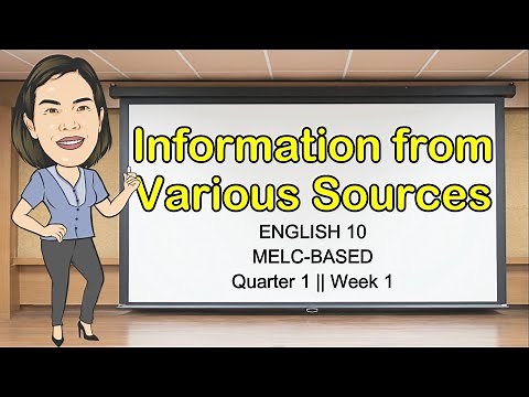 INFORMATION FROM VARIOUS SOURCES || Quarter 1 Week 1 || English 10 || MELC-Based || Aizie Dumuk