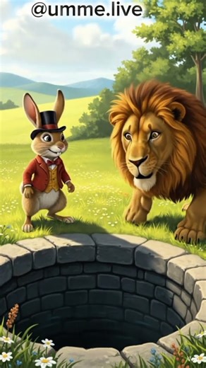 Clever Rabbit Saves the Day 🐰🦁 | Smart Beats Strength | Kids Moral Story #shorts