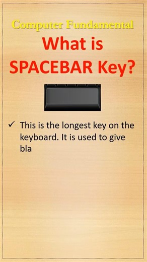 What is Spacebar Key? Computer Keyboard Keys | #shortsfeed #shorts