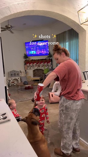The highlight of their day 😆👏🏼 #motherhood #momlife #toddlers #boxers #reality #fyp #shots | Danielle Johnson