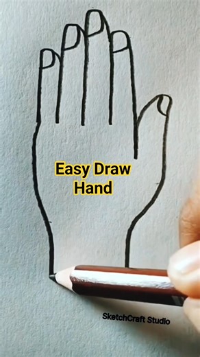 How To Draw a Hand for Kids ✏️ #Shorts