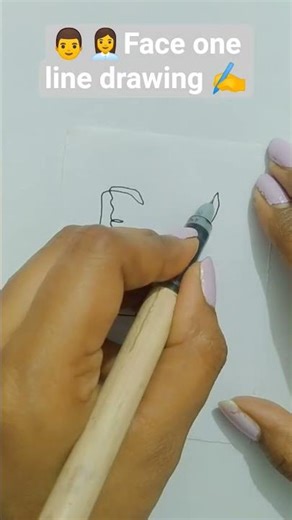 face one line drawing ✍️ #drwaing #tutorial