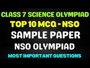 Class 7 Science Olympiad Sample Paper 2025 | NSO Important MCQs