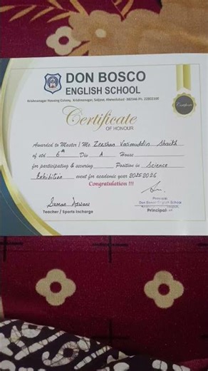 Alhamdulillah my project certificate waste management working model