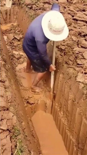 How to Dig a Drainage Ditch by Hand DIY Yard Fix!#shorts