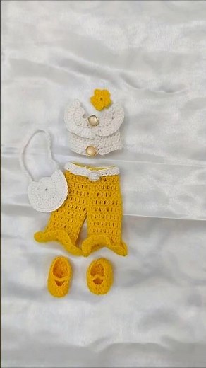Crochet Doll Dress Tutorial 👗 #Amigurumi #Dolls #shorts #viral #crochet