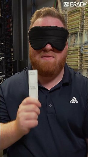 Putting Brady QuickFlag Tapered Labels to the test ... blindfolded. #shorts