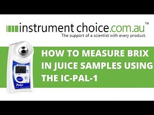 How to Measure Brix in Juice Samples using the IC-PAL-1