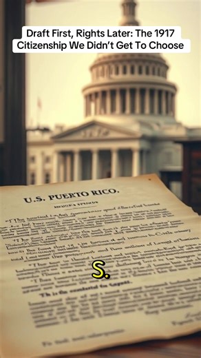 Draft First, Rights Later: The 1917 Citizenship We Didn’t Get To Choose Draft First, Rights Later – The 1917 Citizenship We Didn’t Get To Choose Jones Shafroth Act explained Puerto Ricans US citizenship history World War 1 draft Puerto Rico colonial status fine print citizen without full rights Puerto Rico politics and history #boricuaarchivesunfiltered #puertoricostatusact #puertorico #LatinoTikTok #HistoryTok
