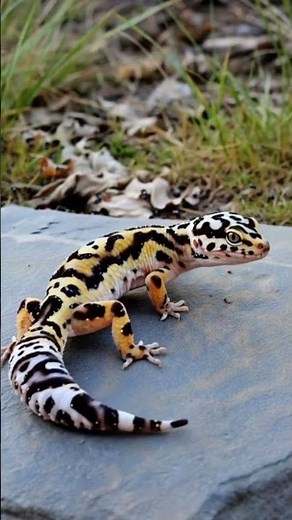 Spotted Majesty: Leopard Gecko in the Wild #wildlife #tacke