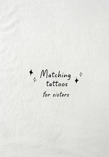 Matching tattoos for sisters #sisters #tattoo #tattooideas #tattooinspiration #minitattoo #matching