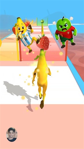 SWEET WATERMELON🍉🍌🍓 GAMEPLAY -FRUIT RUNNER #3D #game #funnyvideo #AmongUs