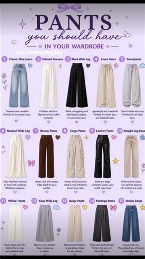 15 Pants Every Girl Should Have in Her Wardrobe 👖✨ |Guide #shorts #ytshorts