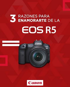 128K views · 179 reactions | ¡La mirrorless profesional redefinida! 朗 El impecable rendimiento de la EOS R5 revolucionará tu fotografía y video. ️ Aquí te damos tres razones para enamorarte de ella.  Da click en el link y descubre aún más motivos para agregarla a tu carrito de compras: https://bit.ly/2UanmWd. | Canon | Facebook