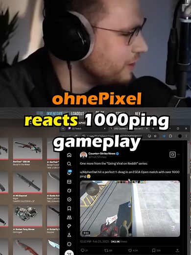 OhnePixel spielt Counter-Strike 2: 1000 Pings Gameplay