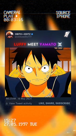 Luffy Mets Yamato ☠️ #onepiece #luffy #yamato #fyp #shorts #amv