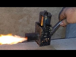 Making a jet burner with diesel and water - Combined fuel of diesel with water