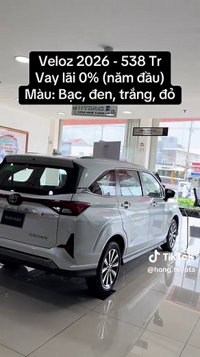 Toyota Veloz: Tặng 100% Trước Bạ, Trả Trước 0đ
