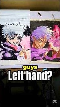 I drew with my left hand ..😱🔥🤫#art#challenge