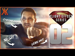 How to make SUPERMAN FLIGHT VFX | Green screen + Create a 3D sky in HitFilm