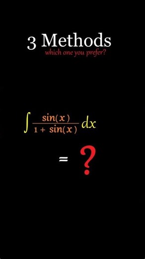 1 Integral, 3 Methods: Which is the Fastest?