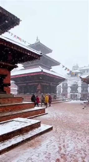 Snow fall at kathmadu This video is generated using ai #kathmandu #snowfall #ainepal #ai #snowfallatkathmandu
