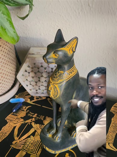 Use code TIKTOK15 for 15% off our website or tiktok shop! #goddessbastet #ancientegypt #kemetic #catlover #altar