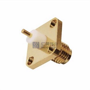 [Hot Item] SMA RF Connectors Female Jack with 4-Hole Flange Solder for PCB Mount