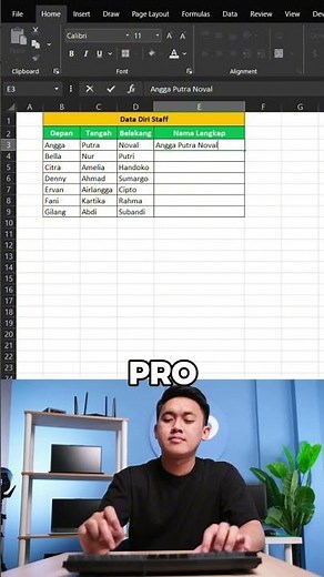Cara cepat gabungkan data terpisah jadi satu di Microsoft Excel #shorts #excel #spreadsheet