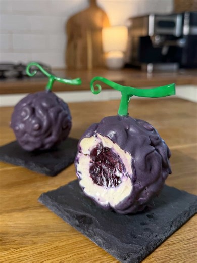 I recreated Luffy’s devil fruit again from #onepiece …but this time alot tastier! #devilfruit #luffy #animefood #gomugomunomi