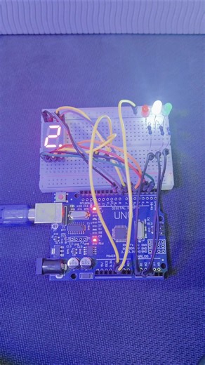 Traffic Light System Project with Countdown Timer
