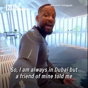 9.7M views · 51K reactions | Will Smith posted a video of himself on Instagram exploring the world's deepest pool located in Dubai. | The National | Facebook