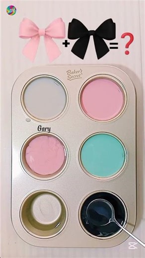 🩷 Baby Pink + Baby Blue + Black | Cute & Bold Color Mixing ✨🎨#colormixing #artshorts