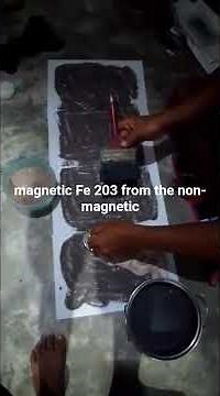 separation process of Fe2O3 and ZrO2 materials
