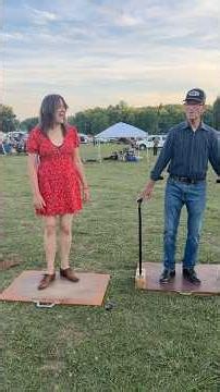 Gina Dilg and Thomas Maupin buck dancing at Mount Airy Festival 2026