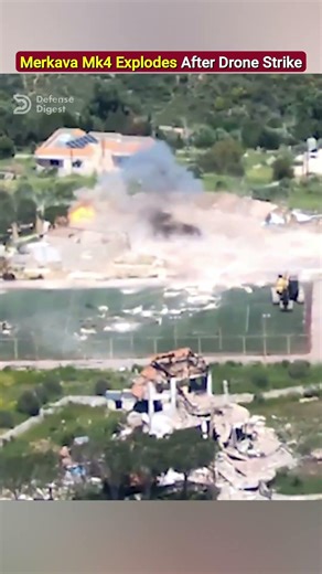 Merkava Mk4 Explodes After Hezbollah Drone Strike!