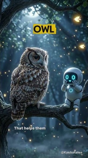 Robot Kyuba and Owl Head’s Secret! #shorts #viral #animals