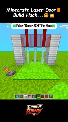 Minecraft Laser Door Build Hack 😮 #shorts #minecraft