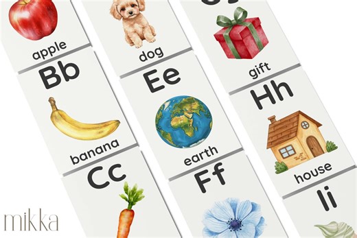 ABC Flashcards, Abc Printable Flashcards, Learning Alphabet and Letters (DIGITAL DOWNLOAD) - Etsy Canada