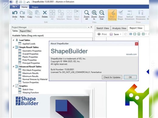 IES ShapeBuilder v15.00.0001 复杂组合或切割截面的几何与结构特性分析Integrated Engineering Software