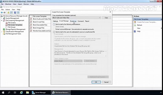 Configure File Screening Using FSRM In Windows Server 2019