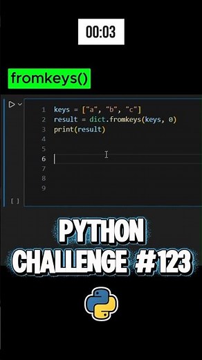 Can You Solve This Python Fromkeys Challenge? 🐍 #PythonChallenge